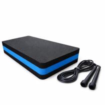 Kit exercício aeróbico step corda PVC Treino funcional em casa
