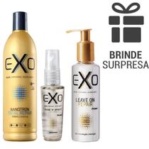 Kit Exo Hair Nanotron 500ml + Shine N Bright 30ml + Leave-On 140ml