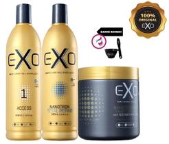 Kit Exo Hair Nanotron Total Repair Reconstrução (3 produtos)
