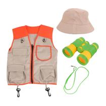 Kit Explorador Infantil Com Binóculos, Colete De Carga, Chapéu, Equipamento De Acampamento,