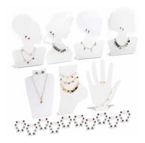 Kit Expositor Colar Brincos Anel Joias Bijuterias Top 17 Pçs