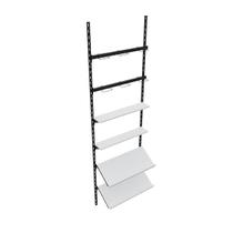 Kit Expositor de Calçados de Parede Cremalheira com Prateleira em MDF Comac