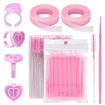 Kit Extensão Alongamento De Cílios Anel Fita Microbrush Escovinhas