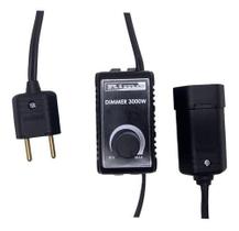 Kit extensão com dimmer controlador de velocidade 3000w e cabo pp 2,0 com 3 tomadas