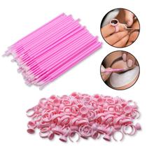 Kit Extensão de Cílios 100 Anel Batoque AB2 + 100 Microbrush