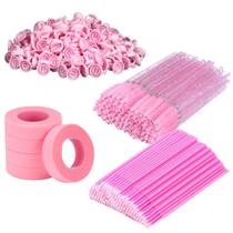 Kit Extensão De Cílios Anel De Cola Escovinha Microbrush Fita Micropore Kit Extensão De Cílios Anel De Cola Escovinha Microbrush Fita Micropore