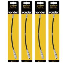 Kit Extensão De Graxa Flexível 34 Cm C/ Bico Graxa 4 Un - VONDER