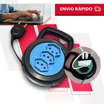 KIT Extensão Elétrica 3 e 5 Metros Retrátil 10a Adaptador Tomadas Benjamin Resistente Bivolt 10A/20A KIT Extensão Elétrica 3 e 5 Metros Retrátil 10a Adaptador Tomadas Benjamin Resistente Bivolt 10A/20A