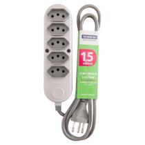 Kit Extensão Elétrica Cabo PP 3x0,75mm² 1,5m 2P+T 10A 57504/029 5 Tomadas 2 Unidades - TRAMONTINA Kit Extensão Elétrica Cabo PP 3x0,75mm² 1,5m 2P+T 10A 57504/029 5 Tomadas 2 Unidades - TRAMONTINA