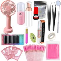 Kit Extensão Profissional Completo Alongamento Cílios Microbrush