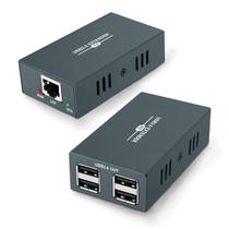 Kit extensor de hub USB 2.0 Steetek, 4 hubs, 50 m, LAN Cat7