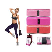 Kit Extensor Elástico Exercícios 3 Mini Band Perna Glúteos