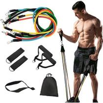 Kit Extensor Elastico Extensores 11 Pecas Exercicio Musculacao Fitness Pilates Fortalecimento Muscular