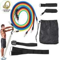 Kit Extensor Elástico para Exercícios Ginástica + Suporte Celular CBRN14699