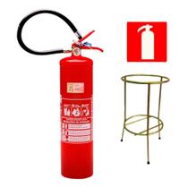Kit Extintor Abc 04 Kg + Suporte + Placa Kit Extintor Abc 04 Kg + Suporte + Placa