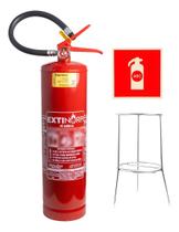 Kit Extintor Abc 6kg Com Suporte E Placa De Sinalização Kit Extintor Abc 6kg Com Suporte E Placa De Sinalização