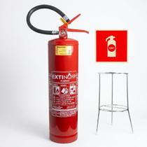 Kit Extintor Abc 6kg Com Suporte E Placas De Sinalização Kit Extintor Abc 6kg Com Suporte E Placas De Sinalização