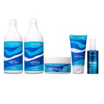 Kit Extrato de Mirtilo Sh + Cond + Más + Leave-in + Ends - Lowell