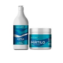 Kit Extrato de Mirtilo Shampoo 1 Litro + Máscara 450 g Lowell Kit Extrato de Mirtilo Shampoo 1 Litro + Máscara 450 g Lowell
