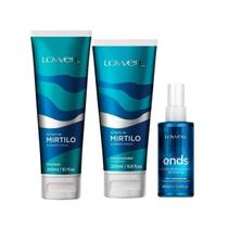 Kit Extrato de Mirtilo Shampoo 240 ml + Condicionador 200 ml + Extra Regenerador de Pontas Ends 100 ml Lowell