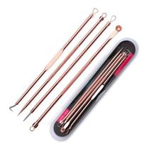 Kit Extrator De Cravo 4 Pinças Inox Para Remoção Limpeza Acne Kit Extrator De Cravo 4 Pinças Inox Para Remoção Limpeza Acne