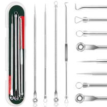 Kit Extrator De Cravo Espinha Profissional Inox Limpeza De Pele 4 Pçs