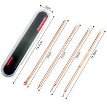 Kit Extrator De Cravos Com 4 Curetas Em Aço Inoxidável