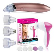 Kit Extrator De Cravos Dermabrasão E Escova Facial Elétrica Kit Extrator De Cravos Dermabrasão E Escova Facial Elétrica