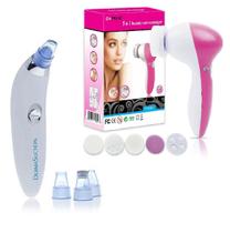 Kit Extrator De Cravos E Escova Elétrica Facial 5 Em 1 - Derma Suction