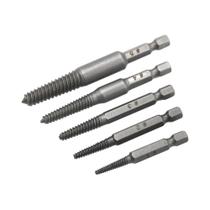 Kit Extrator De Parafuso Quebrado Com Cabo Hexagonal De Aço Preto De 60mm, 5 Peças Para Cabeçotes De