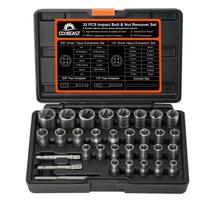 Kit extrator de parafusos Coobeast, removedor de parafusos e porcas, conjunto de 32 unidades Kit extrator de parafusos Coobeast, removedor de parafusos e porcas, conjunto de 32 unidades