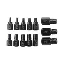 Kit Extrator De Parafusos De Aço 10-13 Peças, Conjunto Removedor De Parafusos Danificados, Brocas De Kit Extrator De Parafusos De Aço 10-13 Peças, Conjunto Removedor De Parafusos Danificados, Brocas De
