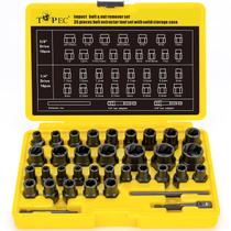 Kit extrator de parafusos Topec Conjunto de extrator de parafusos quebrados de 35 peças Kit extrator de parafusos Topec Conjunto de extrator de parafusos quebrados de 35 peças