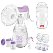 Kit Extrator Manual, Mamadeira 330ml E Protetores de Seios Kit Extrator Manual, Mamadeira 330ml E Protetores de Seios