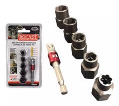 Kit Extrator Saca Parafuso Porca Danificada 6 A 13mm Rocast