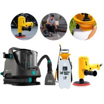 Kit Extratora e Higienizadora Portátil Spot Cleaner com Politriz Lixadeira Multifunções 700W e Pulverizador Lateral 8L