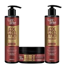 Kit Extreme Repair Pós Química Reconstrução e Restauração dos Fios Danificados Lizz ante
