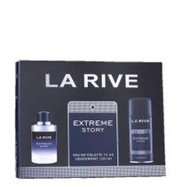 Kit Extreme Story La Rive Perfume Masculino Eau de Toilette 75ml Desodorante 150ml