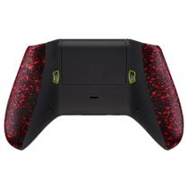 Kit ExtremeRate FlashShot Trigger Stop Bottom Shell para controles Xbox One S e One X, capa traseira redesenhada, alças vermelhas texturizadas e gatilho de cabelo para controlador Xbox One S X modelo 1708