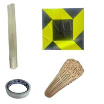 Kit Fábrica De Flechinha (35cm) Vareta + Plástico + Durex Cor:VARIADOS