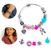 Kit Fábrica de Pulseira Conjunto de Miçangas Estojo para Bijuterias Pulseiras Colares