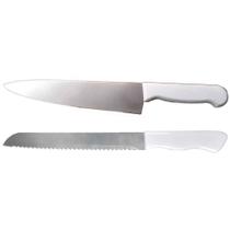 Kit Faca Cozinha Profissional 32cm + Faca Para Pão Bolo Lâmina Serrilhada Kit Faca Cozinha Profissional 32cm + Faca Para Pão Bolo Lâmina Serrilhada