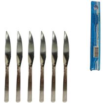 Kit Faca De Mesa Com 6 Unidade Aço Inox XH 3704 Kit Faca De Mesa Com 6 Unidade Aço Inox XH 3704