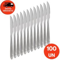 Kit Faca De Mesa Em Aço Inox Talher Para Refeição Bar Restaurante Jantar Carne Churrasco Corte