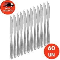 Kit Faca De Mesa Em Aço Inox Talher Para Refeição Bar Restaurante Jantar Carne Churrasco Corte