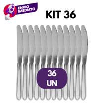Kit Faca De Mesa Serrilhada Em Aço Inox Talher Para Refeição Dia a Dia Bar Restaurante Kit Faca De Mesa Serrilhada Em Aço Inox Talher Para Refeição Dia a Dia Bar Restaurante