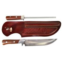 Kit Faca E Chaira Churrasco 10 Polegadas