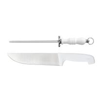 Kit Faca e Chaira Conjunto Para Churrasco em Aço Inoxidável Kit Faca e Chaira Conjunto Para Churrasco em Aço Inoxidável
