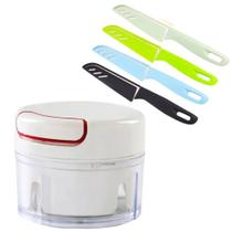 Kit faca e mini processador de alimentos com 2 Lâminas