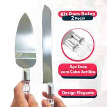 Kit Faca Espátula Jogo Para bolo Confeiteira Doces